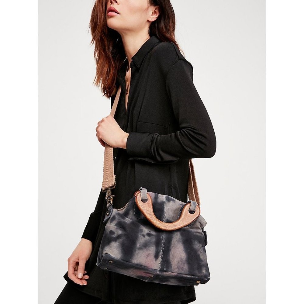 Free People Tie Dye Mini Willow Bag / Blue